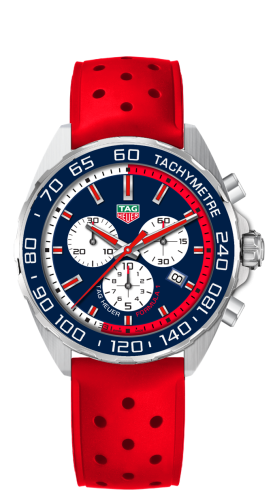 TAG Heuer Formula 1 Chronograph Quartz 43 Stainless Steel / Max Verstappen 2017 / Rubber CAZ101G.FT8030