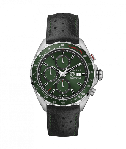 TAG Heuer Formula 1 Calibre 16 44 Stainless Steel / Green / Calf CAZ2016.FC6473