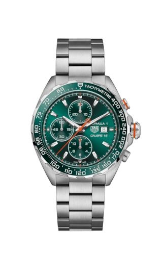 TAG Heuer Formula 1 Calibre 16 44 Stainless Steel / Green / Bracelet CAZ201H.BA0876