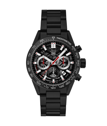 TAG Heuer Carrera Calibre Heuer 02 43 Black Ceramic / Skeleton / Bracelet CBG2090.BH0661