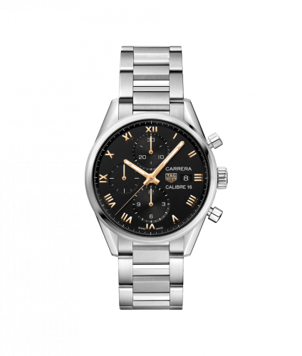 TAG Heuer Calibre 16 41 Stainless Steel / Black - Roman / Bracelet CBK2113.BA0715