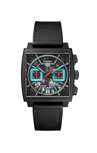 TAG Heuer Monaco Calibre Heuer 02 Titanium DLC / Skeleton - Turquoise CBL2184.FT6236