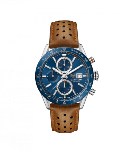 TAG Heuer Carrera Calibre 16 41 Stainless Steel / Blue / Calf CBM2112.FC6455
