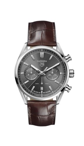 TAG Heuer Carrera Calibre Heuer 02 42 Stainless Steel / Grey / Strap CBN2012.FC6483