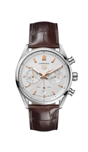 TAG Heuer Carrera Calibre Heuer 02 42 Stainless Steel / Silver / Strap CBN2013.FC6483
