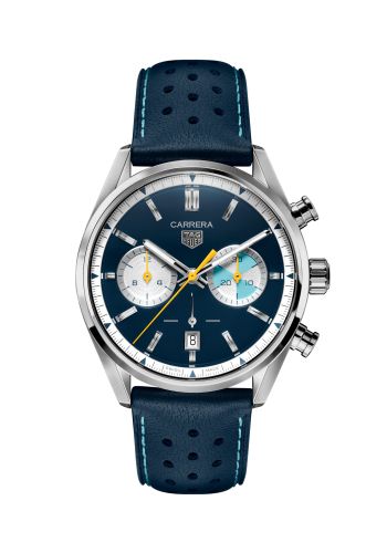 TAG Heuer Carrera Calibre Heuer 02 42 Stainless Steel / Blue / Limited Edition Seafarer for France CBN201N.FC6620