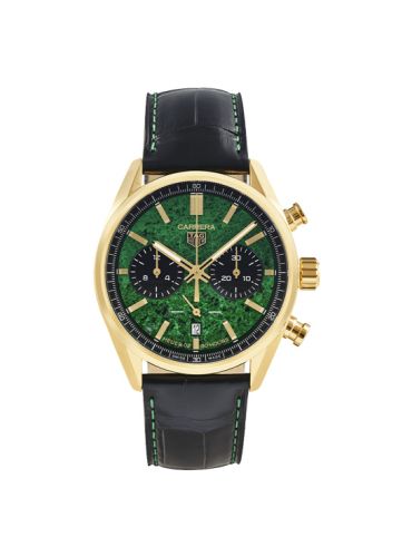 TAG Heuer Carrera Calibre Heuer 02 42 Yellow Gold / Cortina Watch 50th Anniversary CBN2043.EB0261