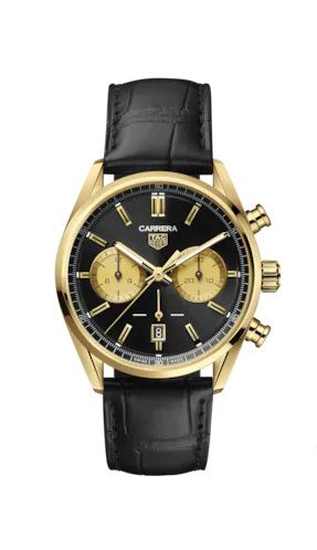 TAG Heuer Carrera Calibre Heuer 02 42 Yellow Gold / Black CBN2044.FC8313