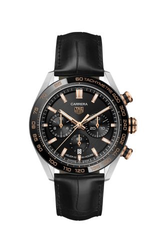 TAG Heuer Carrera Calibre Heuer 02 44 Stainless Steel / Rose Gold / Black CBN2A5A.FC6481