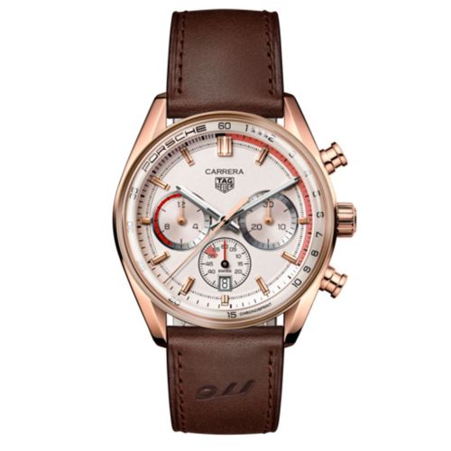 TAG Heuer Carrera Chronosprint Glass Box 42 Rose Gold / Porsche 2023 CBS2040.FC8318