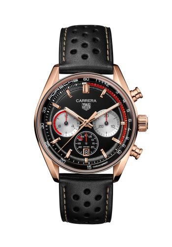 TAG Heuer Carrera Chronosprint Glass Box 42 Rose Gold / Porsche 1964 CBS2043.EB0420