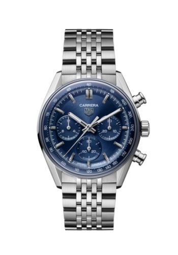 TAG Heuer Carrera Chronograph Glass Box 41 Stainless Steel / Blue CBS2113.BA0053