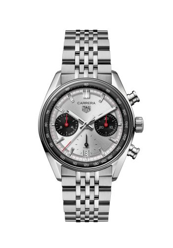 TAG Heuer Carrera Chronograph Glass Box Stainless Steel / Panda / Bracelet CBS2216.BA0048