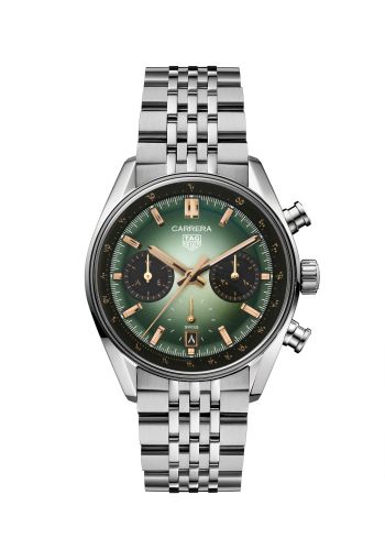 TAG Heuer Carrera Chronograph Glass Box Stainless Steel / Green / Middle East Edition CBS2218.BA0048