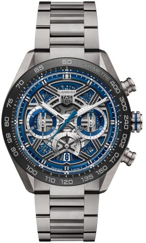 TAG Heuer Carrera Chronograph Extreme Sport Titanium - Ceramic / Blue / Bracelet CBU2081.BF0007