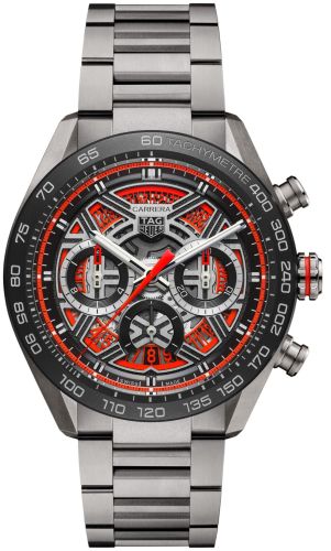 TAG Heuer Carrera Chronograph Extreme Sport Titanium - Ceramic / Orange / Bracelet CBU2082.BF0007
