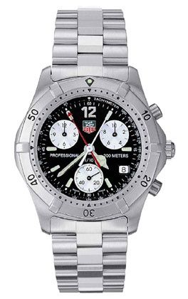 TAG Heuer 2000 Chronograph Stainless Steel / Black / CK1110.BA0327