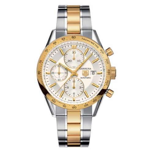 TAG Heuer Carrera Calibre 16 41 Stainless Steel / Yellow Gold / Silver / Bracelet CV2050.BD0789