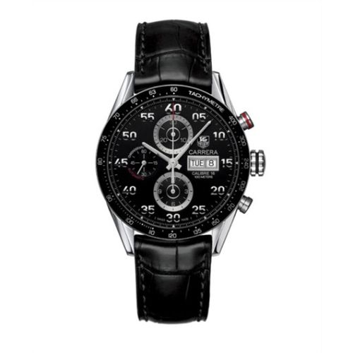 TAG Heuer Carrera Calibre 16 Day Date 43 Stainless Steel / Black / Alligator CV2A10.FC6235
