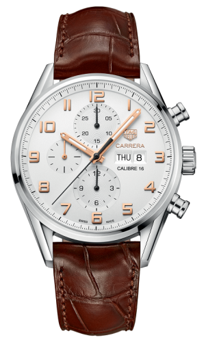 TAG Heuer Calibre 16 Day Date 43 Stainless Steel / Silver / Alligator CV2A1AC.FC6380