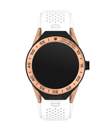 TAG Heuer Carrera Connected Modular 45 Black Titanium / Rose Gold / White Rubber SBF8A5000.32FT6103
