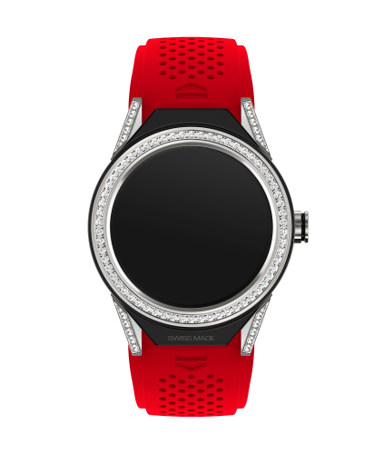 TAG Heuer Carrera Connected Modular 45 Titanium / Diamond Lugs / Diamond / Red Rubber SBF8A8011.61FT6080