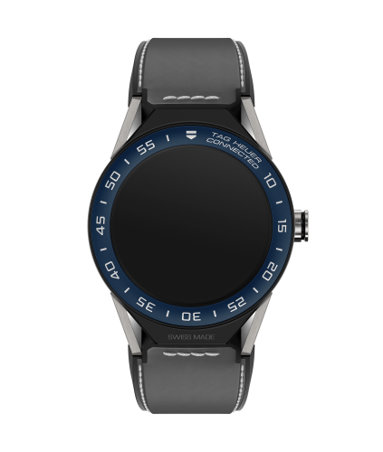 TAG Heuer Carrera Connected Modular 45 Titanium / Blue Ceramic / Grey Calf SBF8A8012.11FT6104