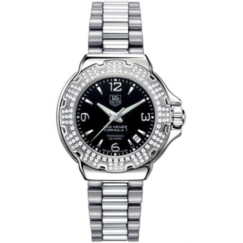 TAG Heuer Formula 1 Quartz 37 Stainless Steel / Diamond / Black / Bracelet WAC1214.BA0852