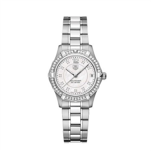 TAG Heuer Aquaracer 300M Quartz 32 Stainless Steel / Diamond / MOP - Diamond / Bracelet WAF1313.BA0819