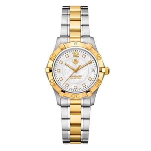 TAG Heuer Aquaracer 300M Quartz 32 Stainless Steel / Yellow Gold / MOP / Bracelet WAF1320.BB0820