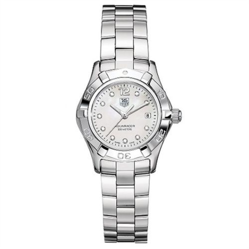 TAG Heuer Aquaracer 300M Quartz 27 Stainless Steel / MOP - Diamond / Bracelet WAF1415.BA0813