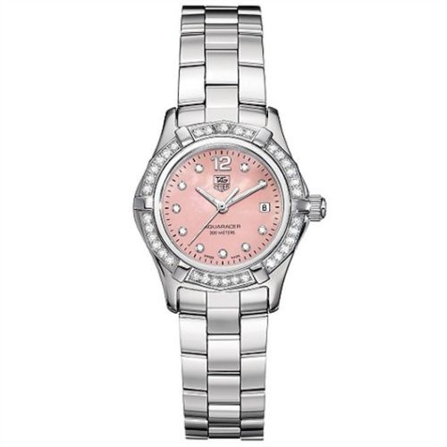 TAG Heuer Aquaracer 300M Quartz 27 Stainless Steel / Diamond / MOP - Diamond / Bracelet WAF141B.BA0813