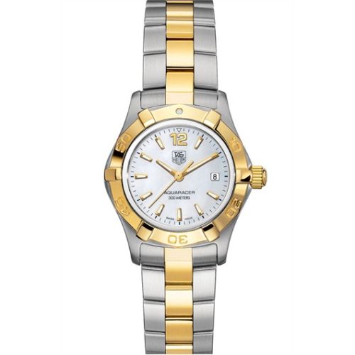 TAG Heuer Aquaracer 300M Quartz 27 Stainless Steel / Yellow Gold / MOP / Bracelet WAF1424.BB0825