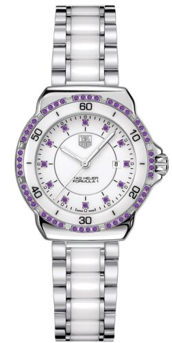 TAG Heuer Formula 1 32 Stainless Steel / Amethysts / White / Bracelet WAH1318.BA0869