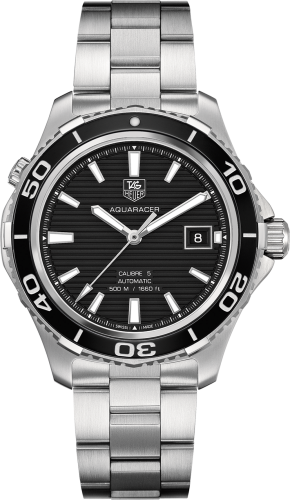 TAG Heuer Aquaracer 500M Calibre 5 41 Stainless Steel / Black / Bracelet WAK2110.BA0830