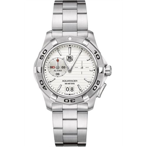 TAG Heuer Aquaracer 300M Alarm 41 Stainless Steel / Silver / Bracelet WAP111Y.BA0831