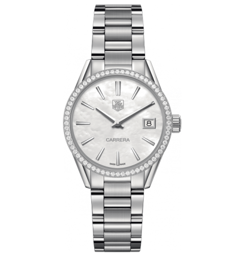 TAG Heuer Carrera Lady Quartz 32 Stainless Steel / Diamond / MOP / Bracelet WAR1315.BA0778