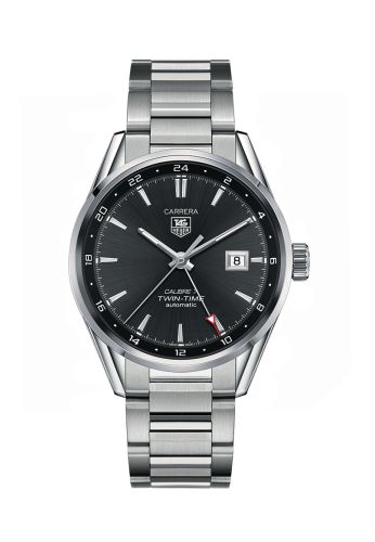 TAG Heuer Calibre 7 Twin Time Stainless Steel / Grey / Bracelet WAR2012.BA0723