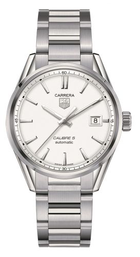 TAG Heuer Carrera Calibre 5 39 Stainless Steel / Silver / Bracelet WAR211B.BA0782