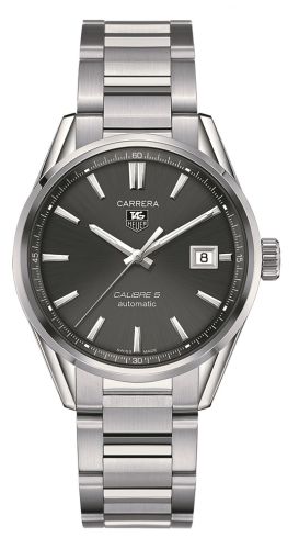 TAG Heuer Carrera Calibre 5 39 Stainless Steel / Grey / Bracelet WAR211C.BA0782
