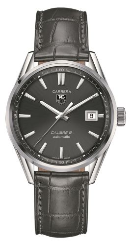 TAG Heuer Carrera Calibre 5 39 Stainless Steel / Grey / Alligator WAR211C.FC6336