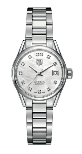 TAG Heuer Carrera Calibre 9 28 Stainless Steel / MOP - Diamond / Bracelet WAR2414.BA0770