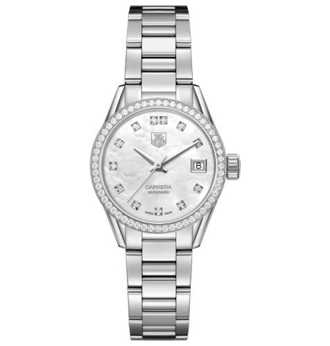 TAG Heuer Carrera Calibre 9 28 Stainless Steel / Diamond / MOP - Diamond / Bracelet WAR2415.BA0770