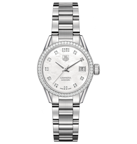 TAG Heuer Carrera Calibre 9 28 Stainless Steel / Diamond / MOP - Diamond / Bracelet WAR2415.BA0776