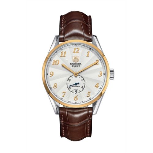 TAG Heuer Carrera Calibre 6 39 Heritage Stainless Steel / Yellow Gold / Silver / Alligator WAS2150.FC6181