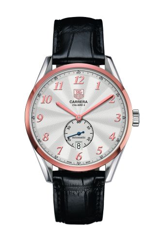 TAG Heuer Carrera Calibre 6 39 Heritage Stainless Steel / Rose Gold / Silver / Alligator WAS2151.FC6180