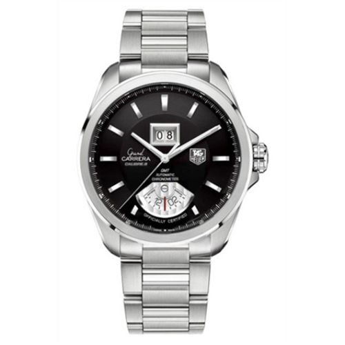 TAG Heuer Grand Carrera Calibre 8 RS Grande Date GMT Stainless Steel / Black / Bracelet WAV5111.BA0901