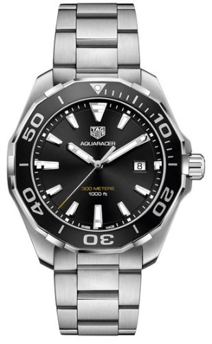 TAG Heuer Aquaracer 300M Quartz 43 Stainless Steel / Black / Bracelet WAY101A.BA0746