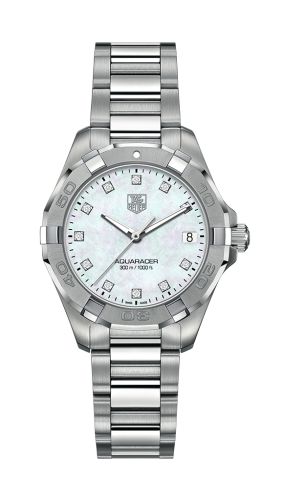 TAG Heuer Aquaracer 300M Quartz 32 Stainless Steel / MOP - Diamond / Bracelet WAY1313.BA0915