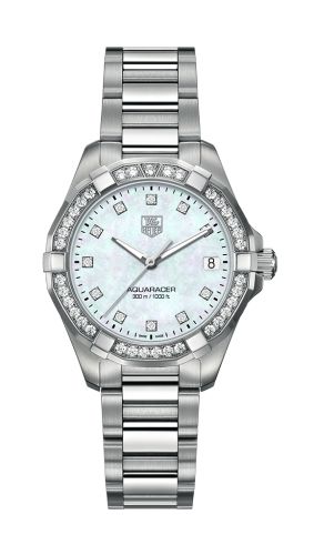 TAG Heuer Aquaracer 300M Quartz 32 Stainless Steel / Diamond / MOP - Diamond / Bracelet WAY1314.BA0915